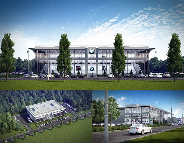 Визуализация автосалон BMW