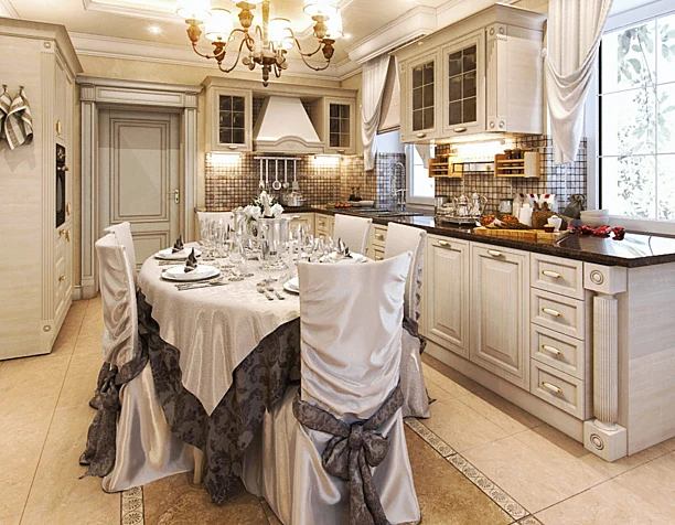 kitchen and living room