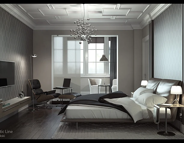 Cinema+Vray спальня