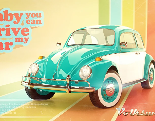 Моделирование и визуализация VW Beetle 1963