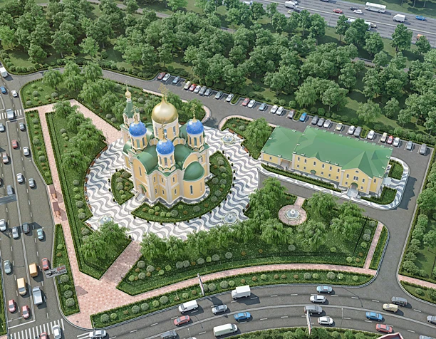 Визуализация Храма в строящемся районе