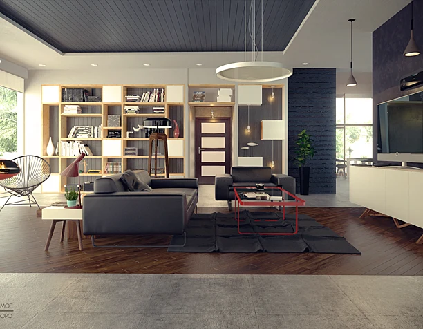 "Orange rays" Livingroom project