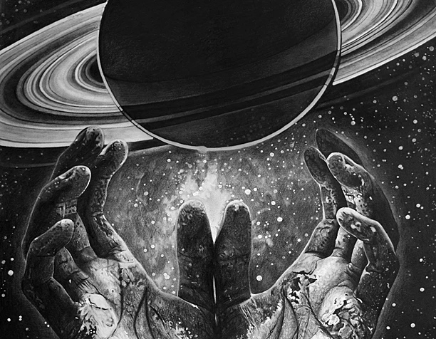 Hands in the space