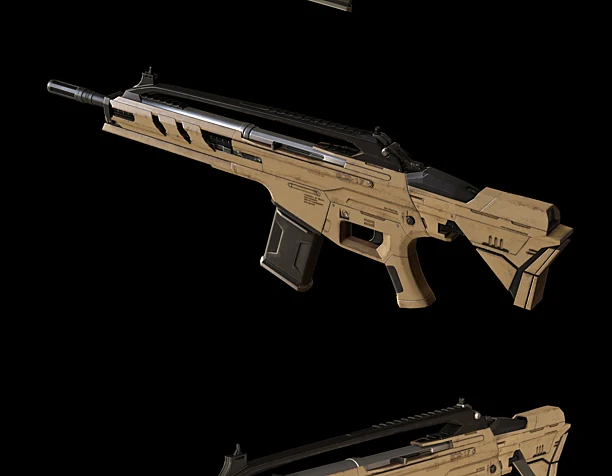 Low-poly rifle