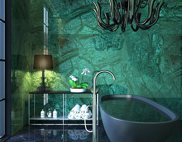 green bathroom
