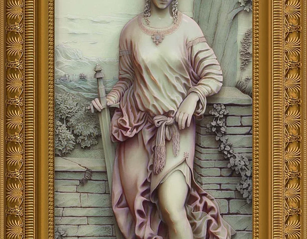 Юдифь (по картине Джорджоне Ди Кастельфранко). В раме.
