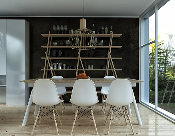 BLACK & WHITE DINING ROOM