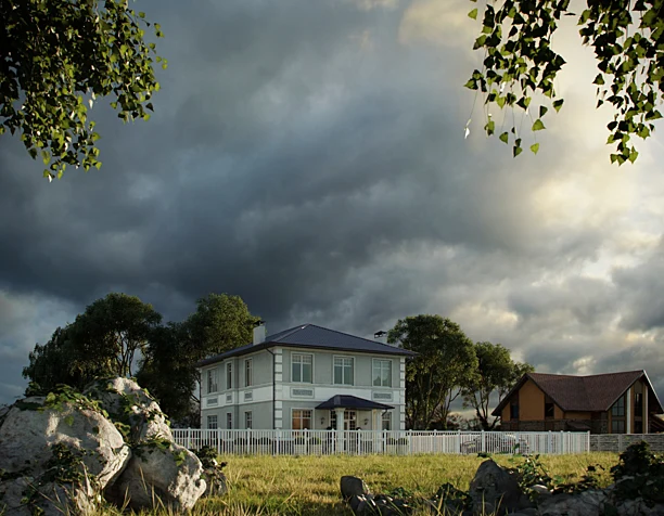 Visualization. Country house