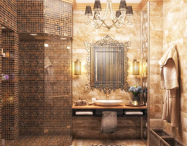 Bathroom. 3DMax, v-ray, PS))