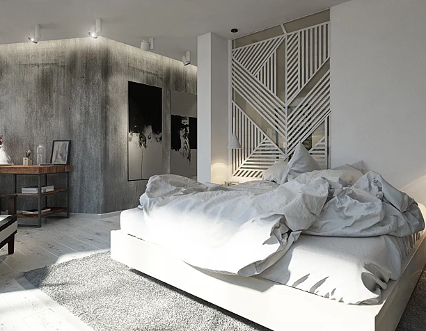 White bedroom interior