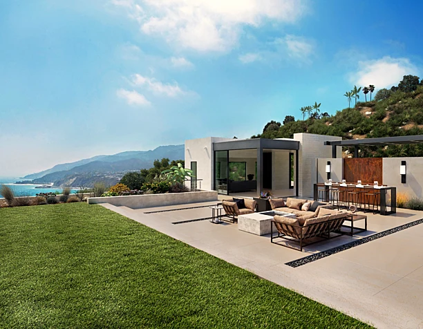 The residence on the beach of ocean