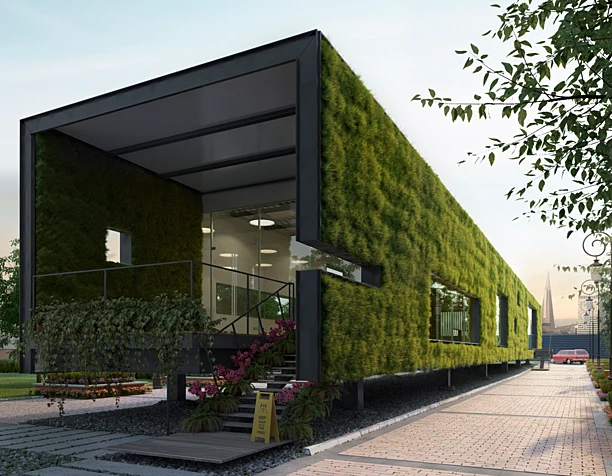 Визуализация существующего проекта CR Land Guanganmen Green Technology Showroom