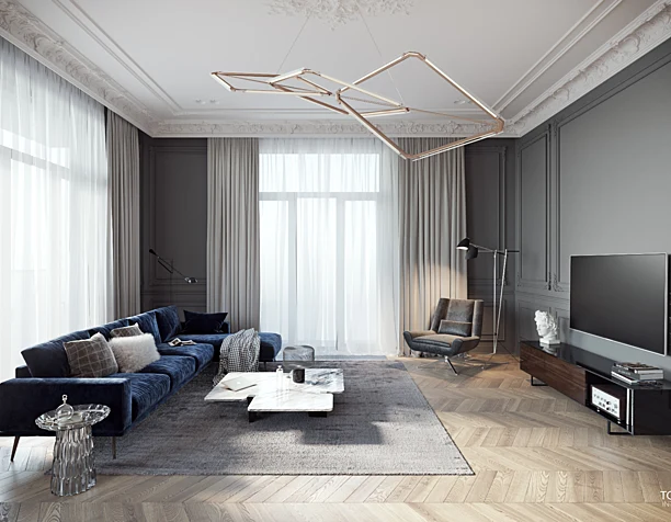 TOL'KO INTERIORS / Luxurious apartment at Krestovskiy island