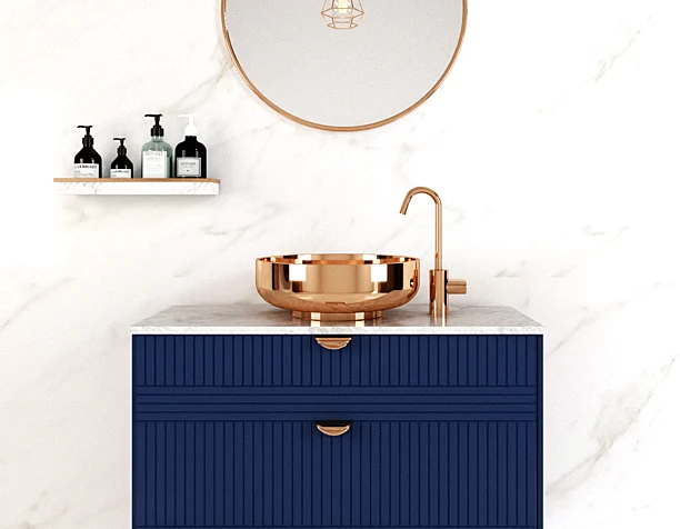Copper sink.