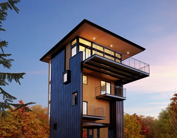 tower house in Michigan