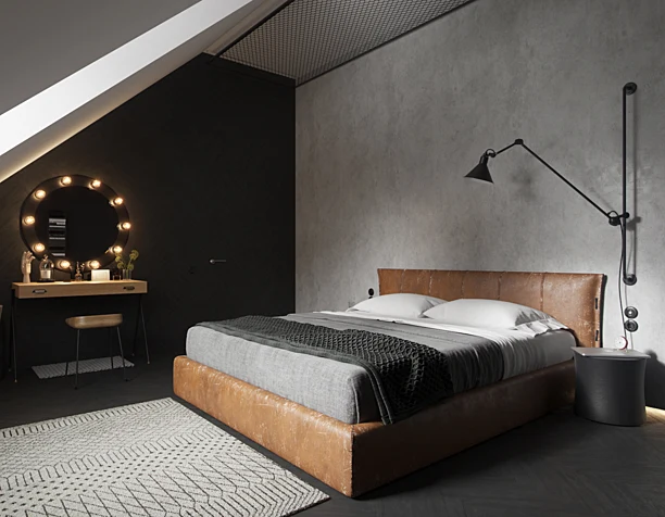 Design of attic bedroom