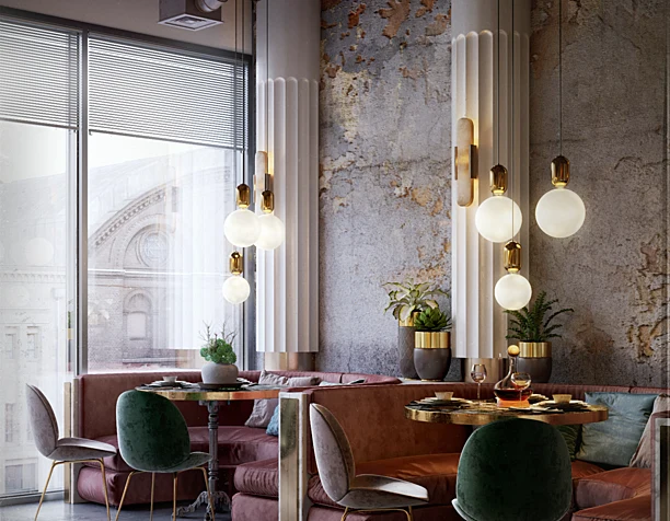 The new project of the restaurant in the style of luxury