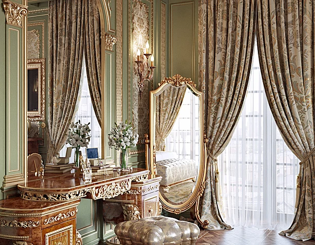 gold bedroom