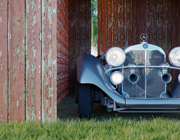 Garage with Retro