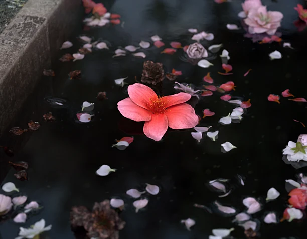 Flowers on а water