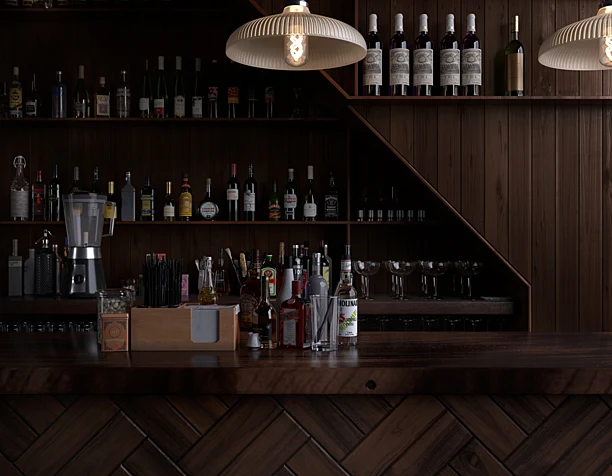 Dark Bar Interior