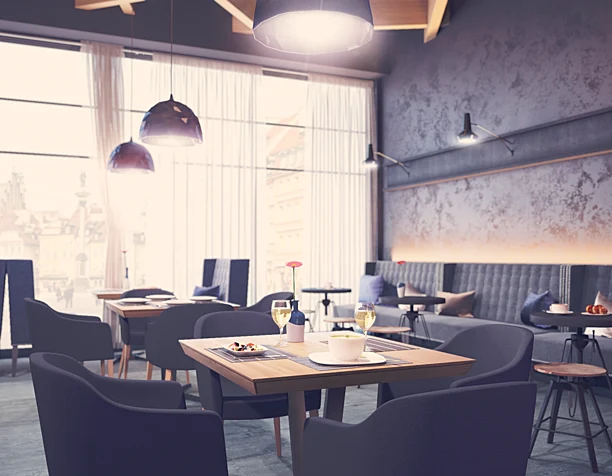 Interior of cafe