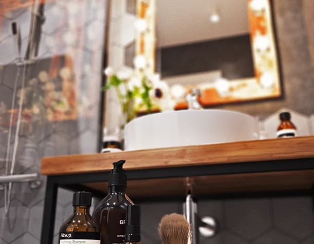 Санузел в стиле loft