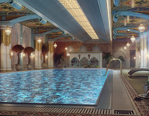 Pool in Moroccan style