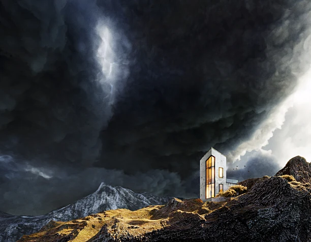 Iceland. Storm