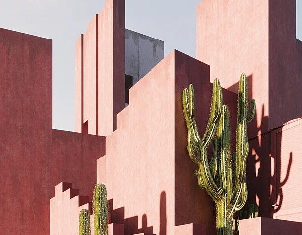 Pink Building (Работа по референсу)