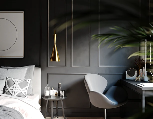 Black bedroom