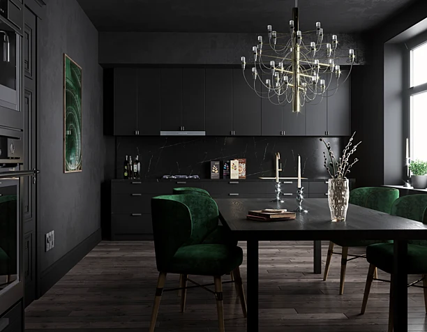 Black kitchen(сделано по референсу)