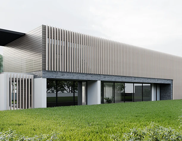 Rectangular house / private minimalistic country house