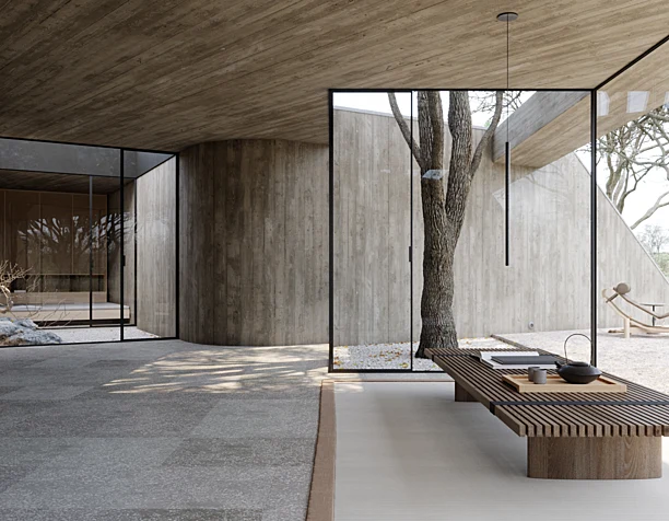Riverside concrete House.