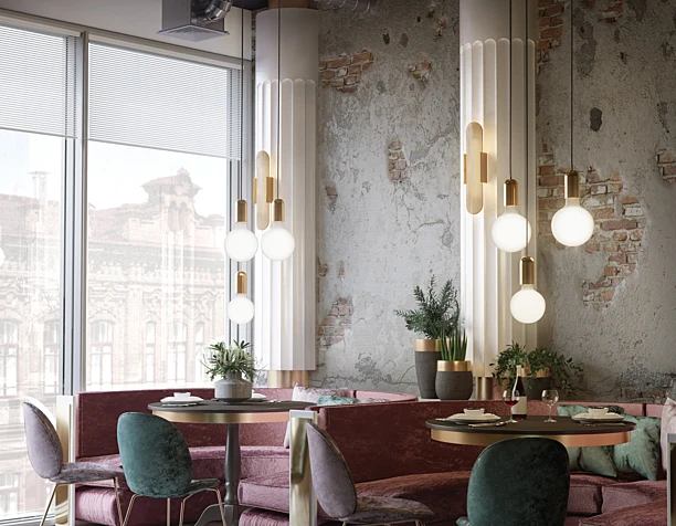interior of restaurant (сделано по референсу)
