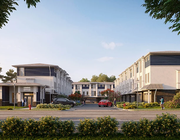 Summer mood. Townhouses