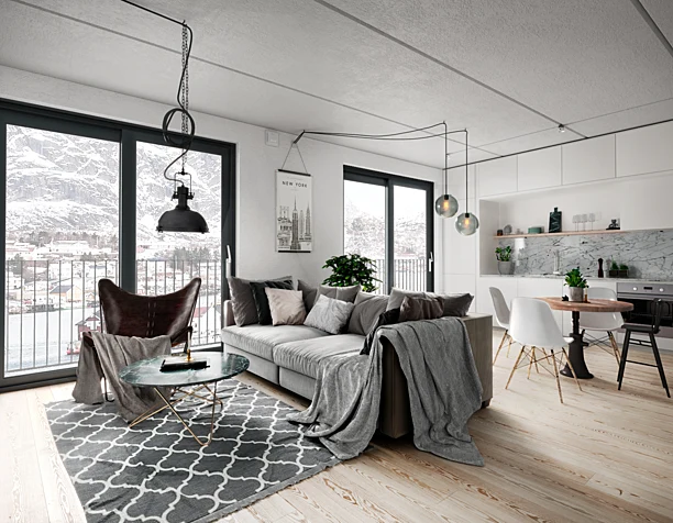 Apartment in Stockholm Sweden (сделано по референсу)