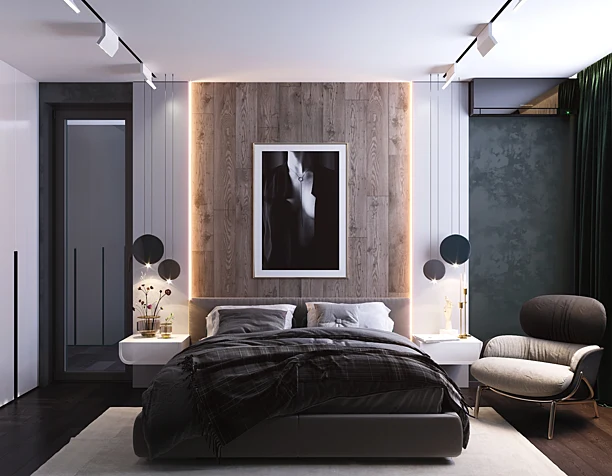 Dark bedroom