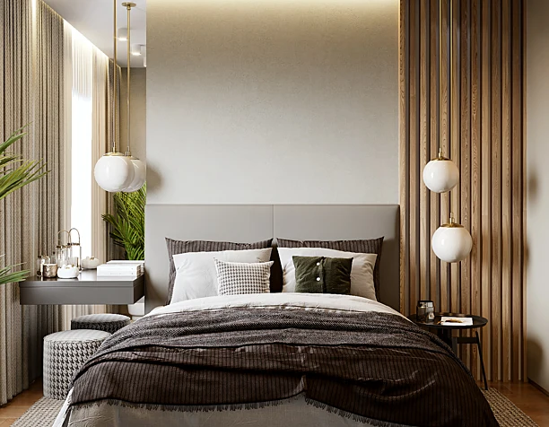 interior in shades of green