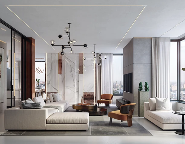SKYLINE HOUSE APARTMENT INTERIOR DESIGN. KIEV, UKRAINE