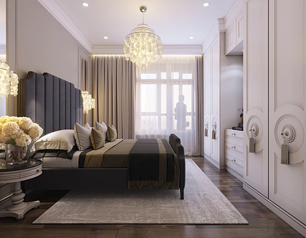 Bedroom in an apartment in Moscow