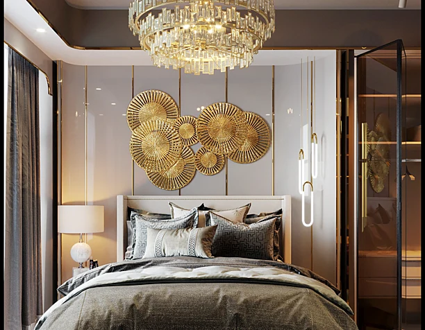 Bedroom in warm colors