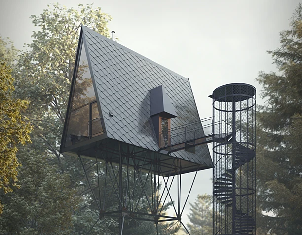 PAN Treetop Cabins by Espen Surnevik (сделано по референсу)