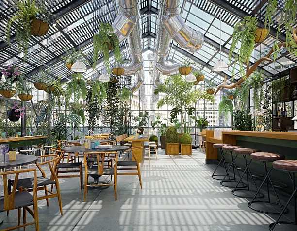 Ресторан Commissary в г. Лос-Анжелес. (сделано по референсу)