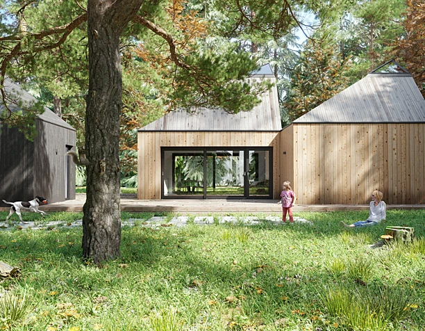 Cottage in the woods (сделано по референсу)