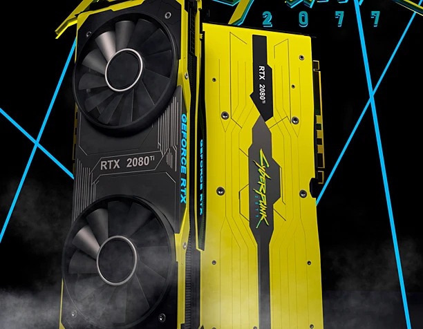 Видеокарта Nvidia RTX 2080Ti в стиле Cyberpunk 2077 (сделано по референсу)