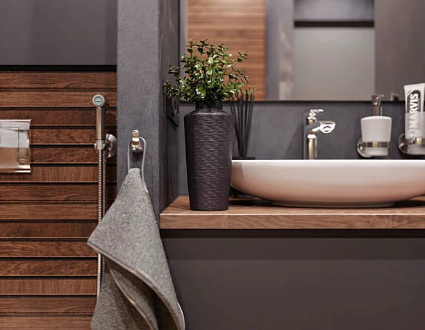 Wood and black