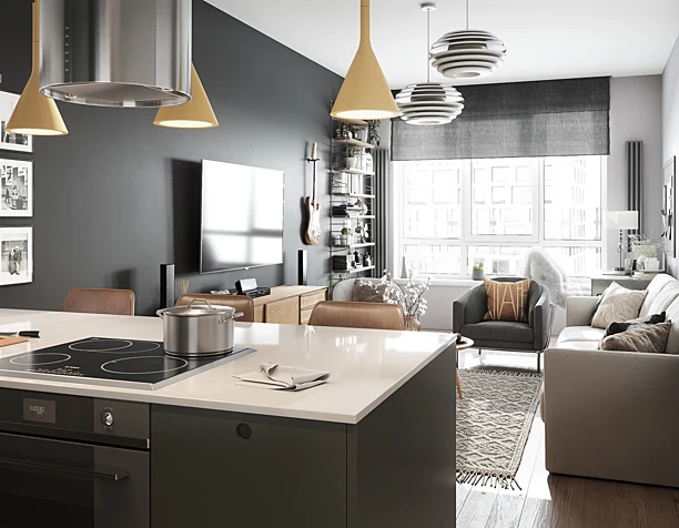 Stylish compact contemporary apartment