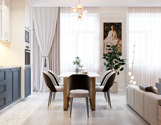 Kitchen and Livingroom Interior