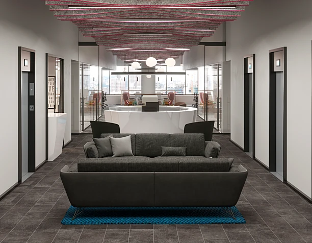 Office space interiors, New York, Manhattan, Madison 509.